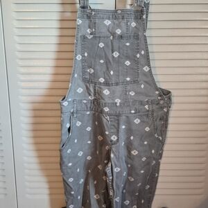 Hollister Gray Patterned Women's Overalls